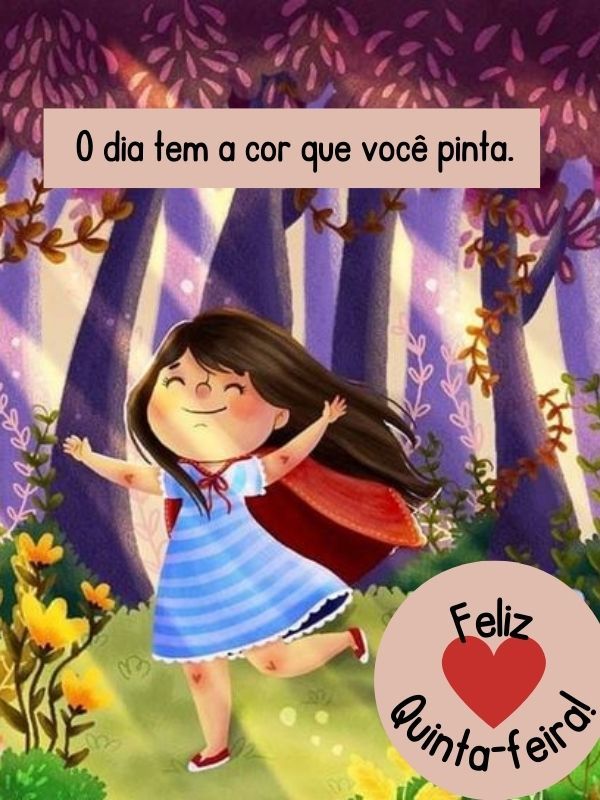 Bom dia quinta-feira pintado