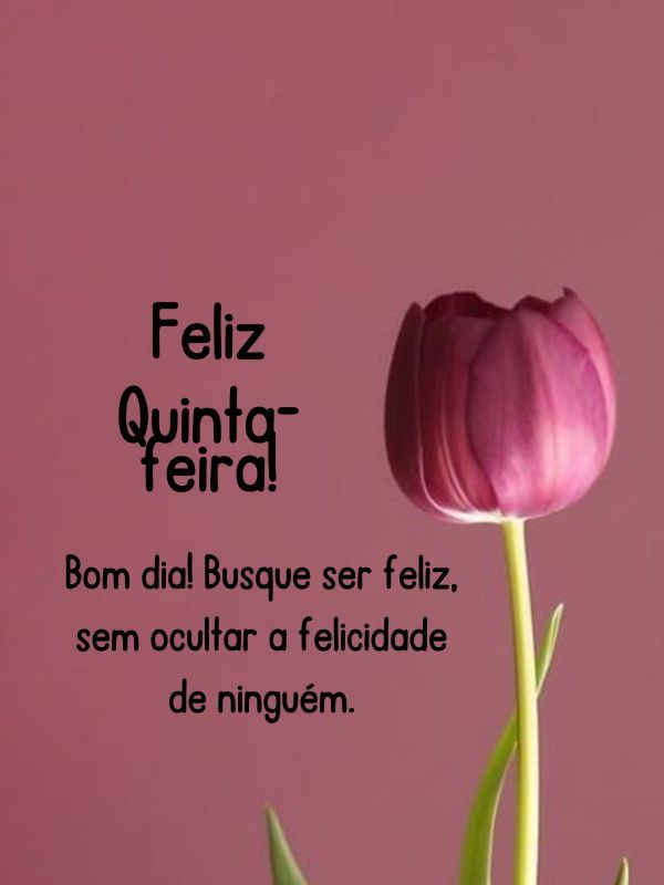 Bom dia quinta-feira felicidade