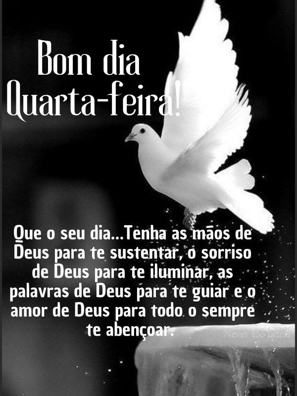 Bom dia quarta-feira com Deus iluminado
