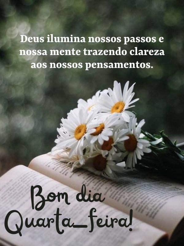 Bom dia quarta-feira com Deus pensamentos