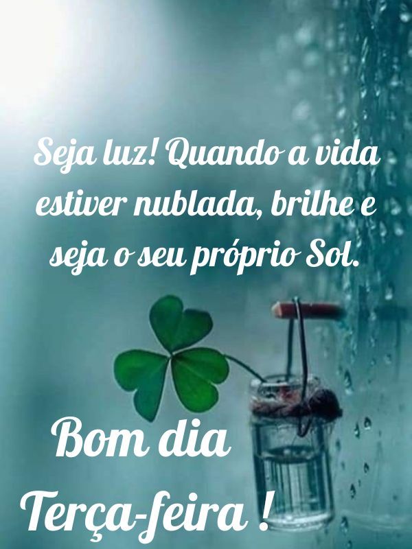 Bom dia terça feira abençoada vida