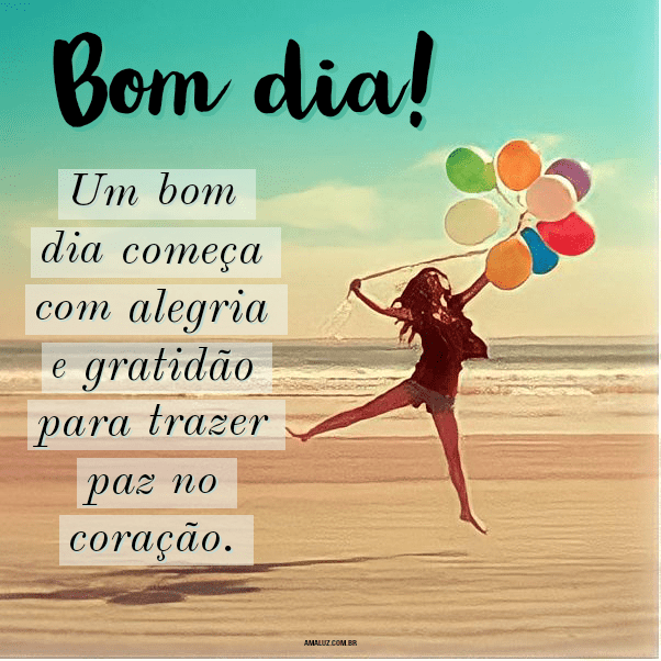 Um bom dia começa com paz e gratidão