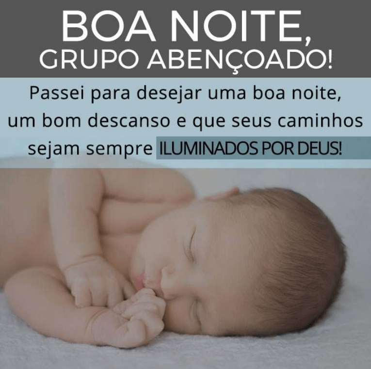 É ora de dormir gurpo abençoado! Boa noite