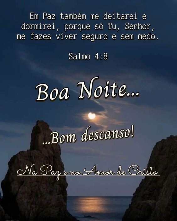 Salmo 4:8 Boa noite bom descanso