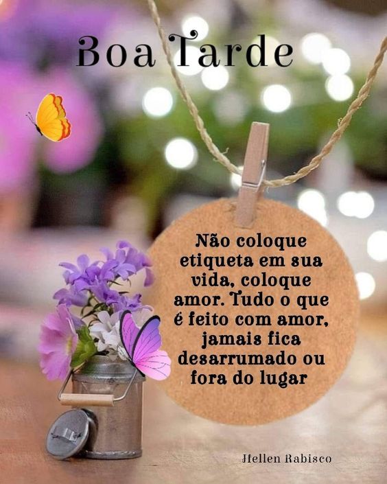 Com amor boa tarde
