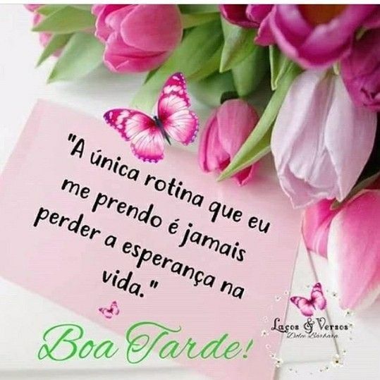 A esperança na vida boa tarde