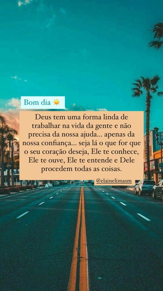 Bom dia motivacional de Deus