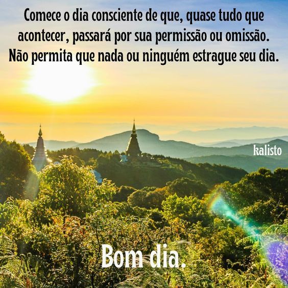 Bom dia motivacional consciente