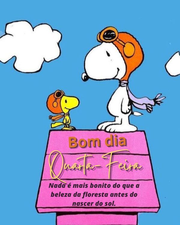 Imagens De Bom Dia Quarta-feira Snoopy Com Frases Abençoadas