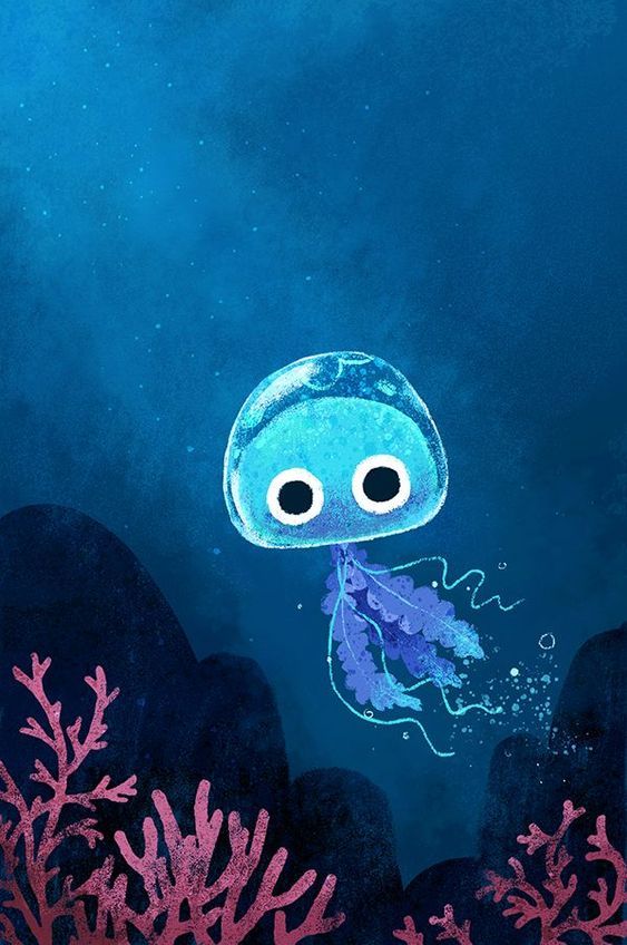 Papel de parede água viva