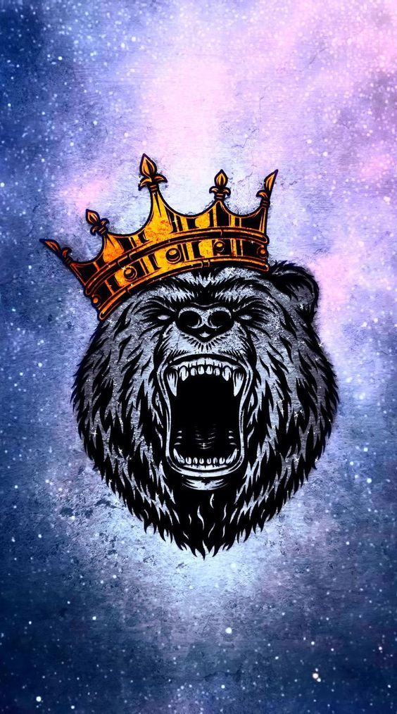 Wallpaper urso com coroa