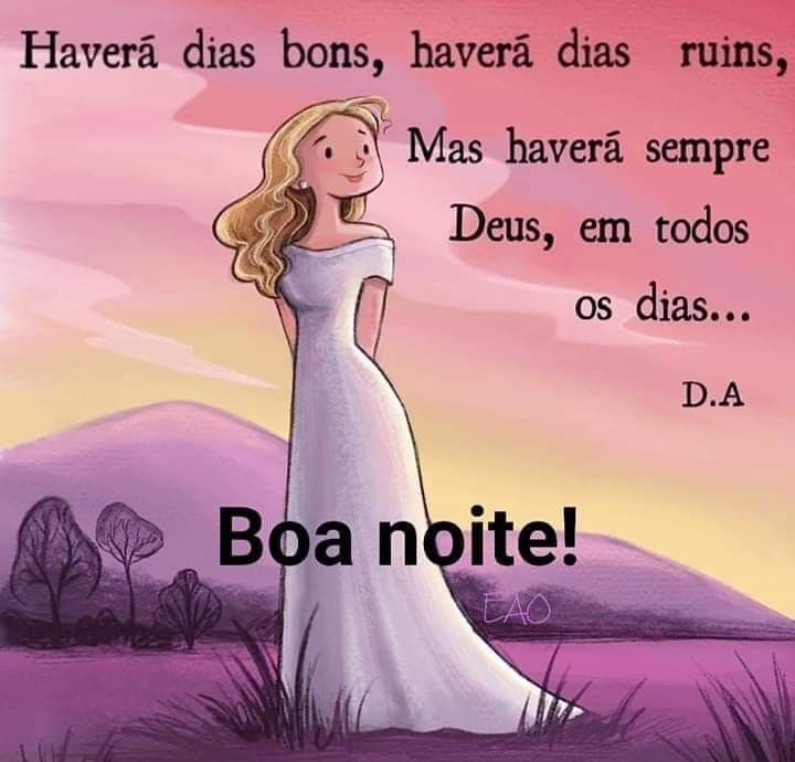 Boa noite, Deus está conosco todos os dias