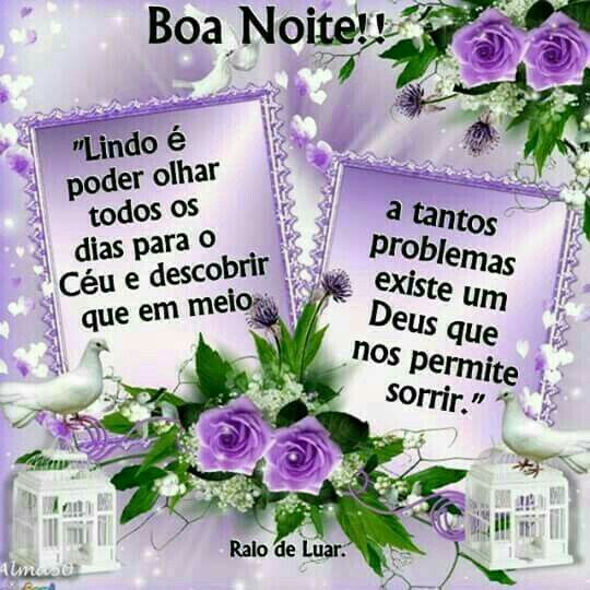 Boa noite, Deus nos permite sorrir