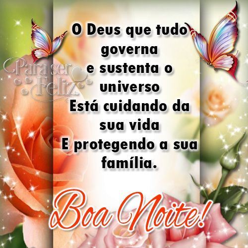 Boa noite, Deus protege a sua família..