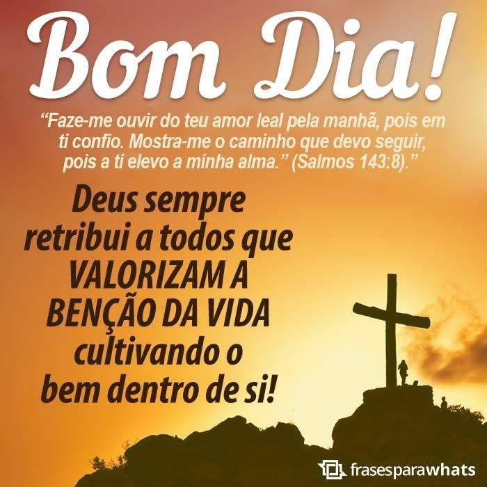 Frase biblíca de bom dia