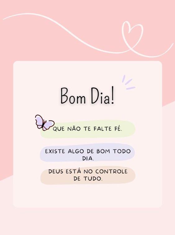 Bom dia, Deus está no controle de tudo