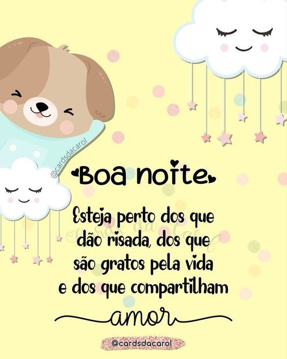 Boa noite gratos pela vida
