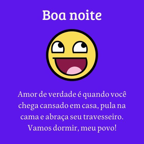 Vamos dormir meu povo