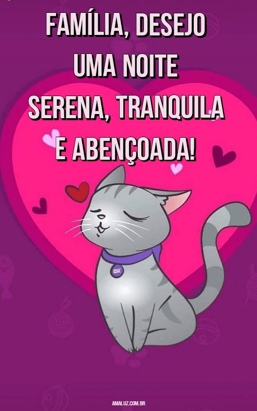 Família desejo uma noite abençoada