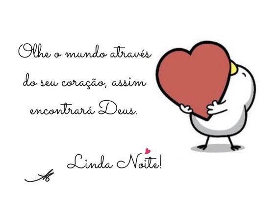 Linda noite através do seu coração