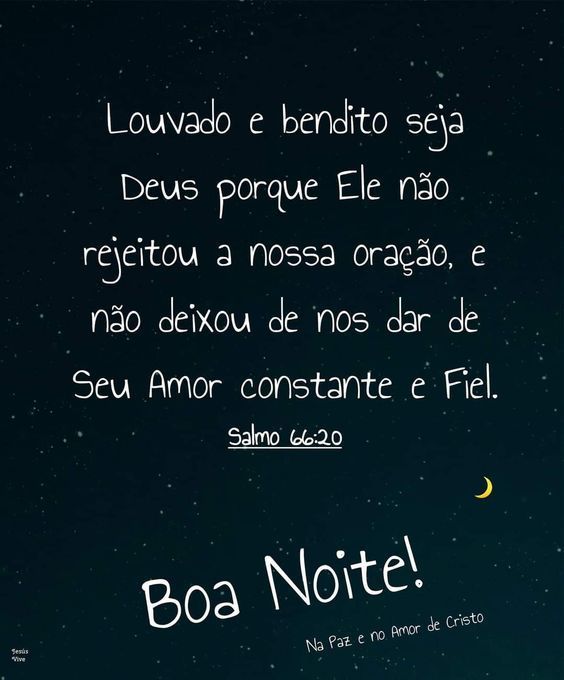 Boa noite louvado Deus