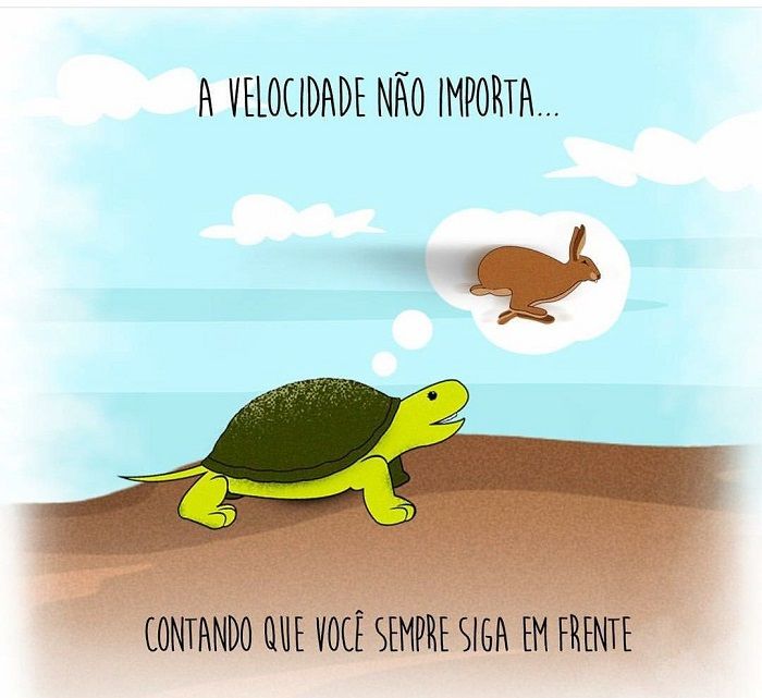 A velocidade não importa... Frases