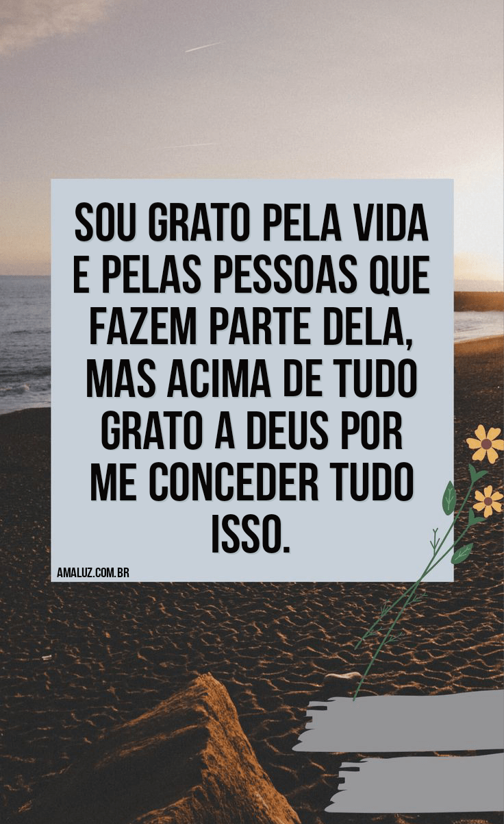 Gratidão a Deus pela vida