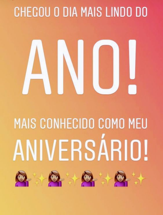 Parabéns pra mim