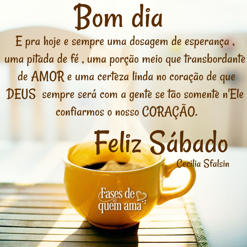 Feliz sábado com café