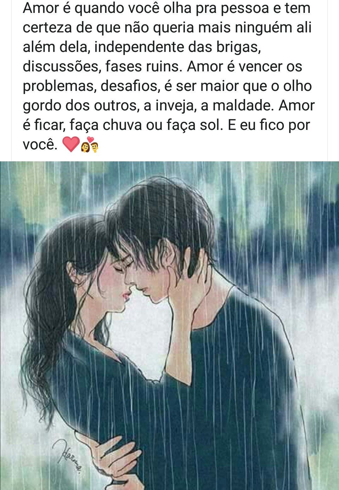 O amor verdadeiro é quele que se sente bem e se preocupa!!!