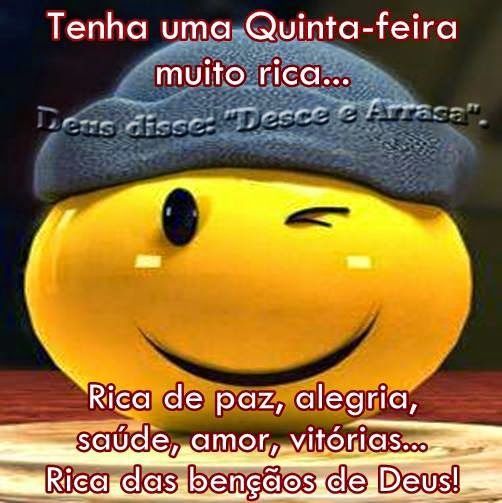 Feliz quinta-feira para você!