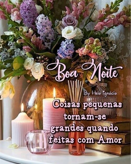 Boa noite com flores